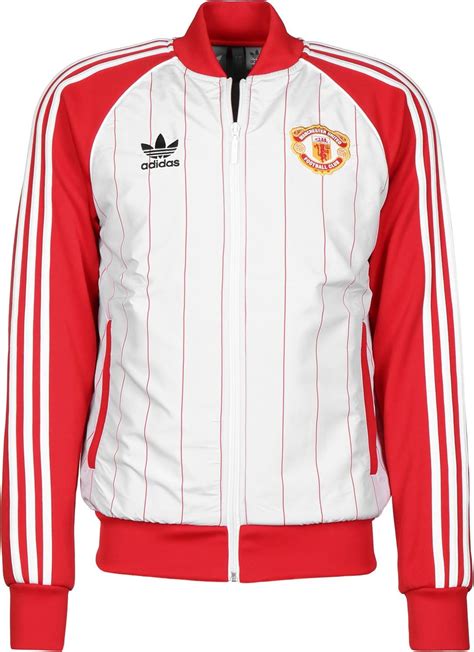 adidas manchester united jacke weiß|Adidas man united track jacket.